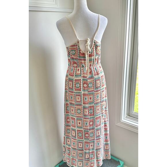 Cecilia Prado Anthropologie Crochet Knit Cottage Boho Colorful Maxi Dress Medium - mordernwear.com Cecilia Prado Anthropologie Crochet Knit Cottage Boho Colorful Maxi Dress Medium - mordernwear.com